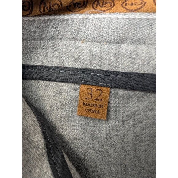 Nifty Genius Pants Mens 32 Gray Chino Slim Fit Stretch - Picture 4 of 9